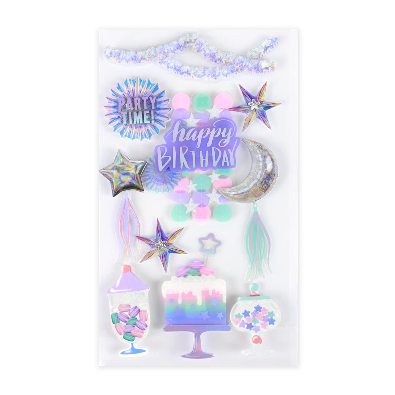 12 Pack: Holographic Birthday Dimensional Stickers by Recollections™